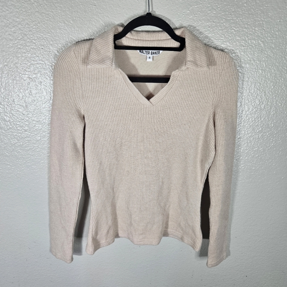 Walter Baker Hudson Ribbed Knit Sweater Top Size S